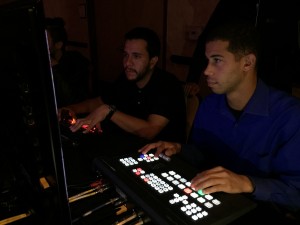 Golden West College students operating he SE-700 switcher after only a few minutes of training.